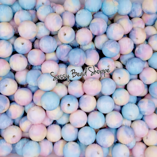 Sassy Bead Shoppe Pastel Marble Silicone Beads