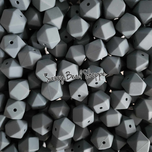 Sassy Bead Shoppe
Charcoal Hexagon Silicone Beads