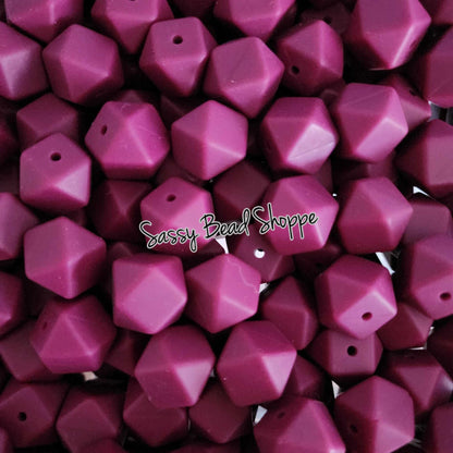 Sassy Bead Shoppe Wine Hexagon Silicone Beads