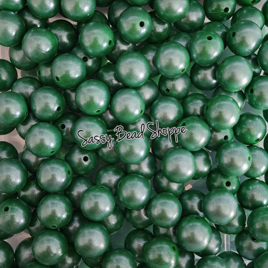 Sassy Bead Shoppe Green Shimmer Silicone Beads
