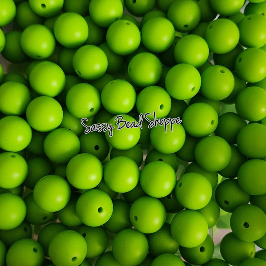 Sassy Bead Shoppe Bright Green Silicone Beads