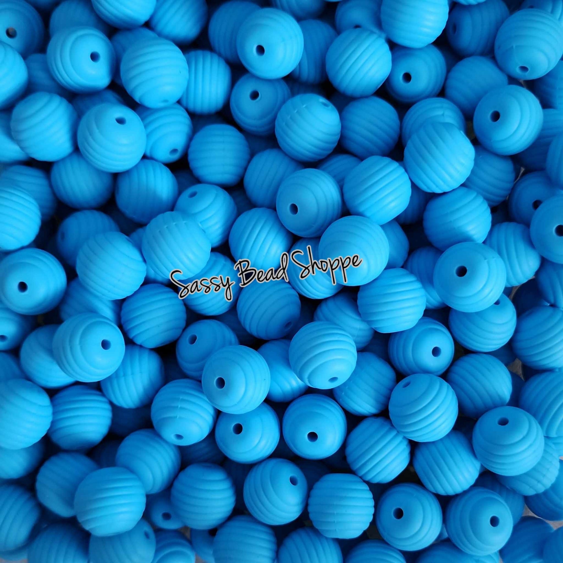 Sassy Bead Shoppe
Bright Blue Stripe Silicone Beads