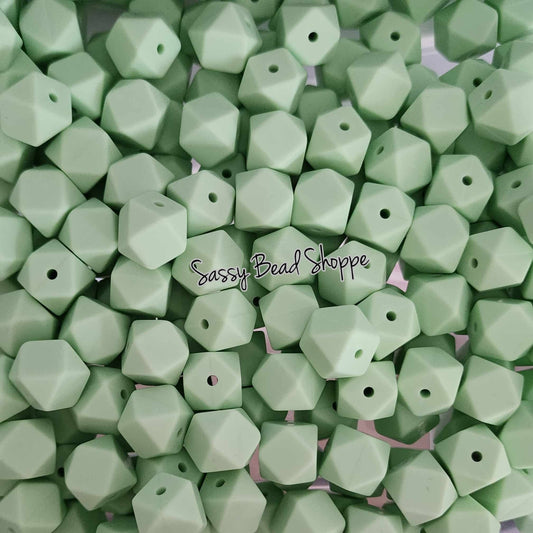 Sassy Bead Shoppe
Mint Green Hexagon Silicone Beads