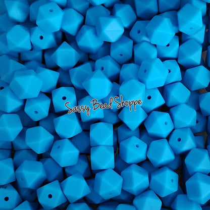 Sassy Bead Shoppe
Bright Blue Hexagon Silicone Beads