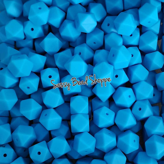 Sassy Bead Shoppe
Bright Blue Hexagon Silicone Beads