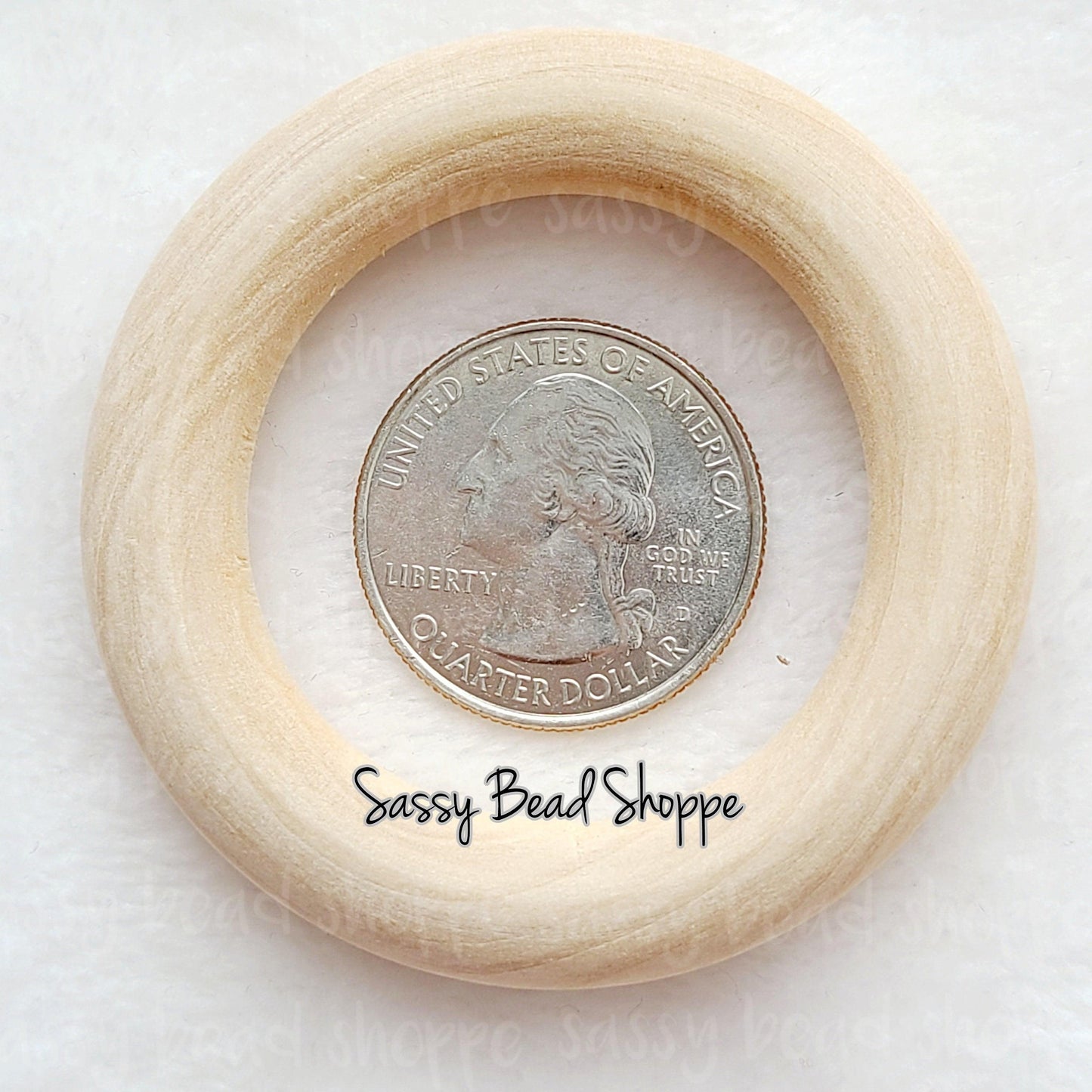 Natural Wood Ring 55mm 3 Count - Sassy Bead Shoppe