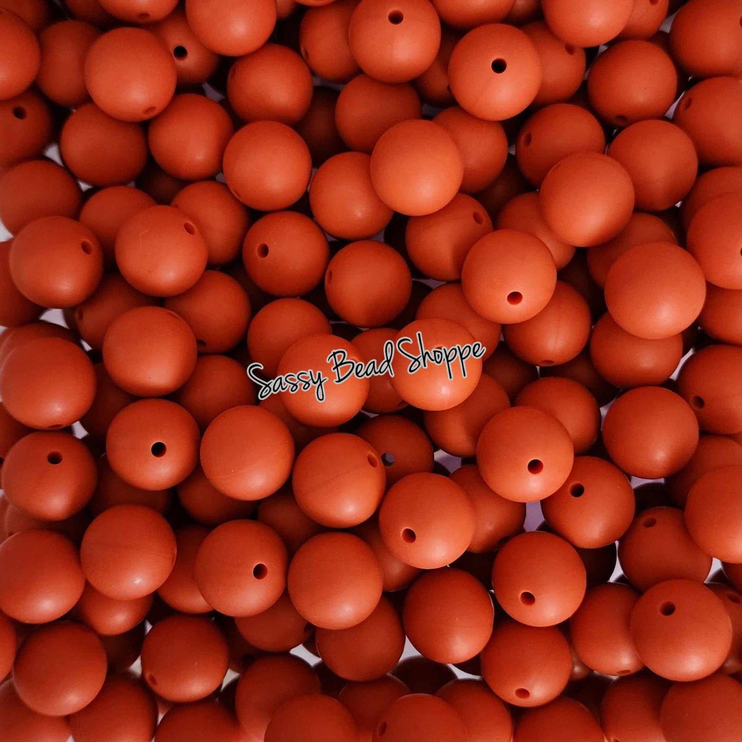 15mm Rust Silicone Beads - Sassy Bead Shoppe