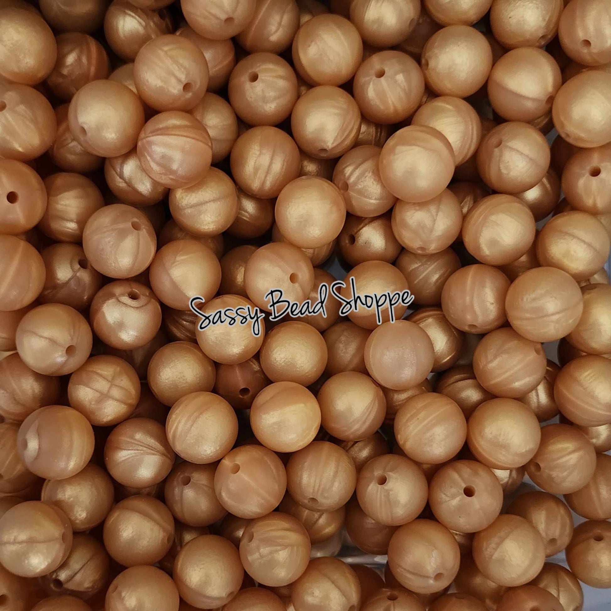 Sassy Bead Shoppe Golden Pearl Silicone Beads