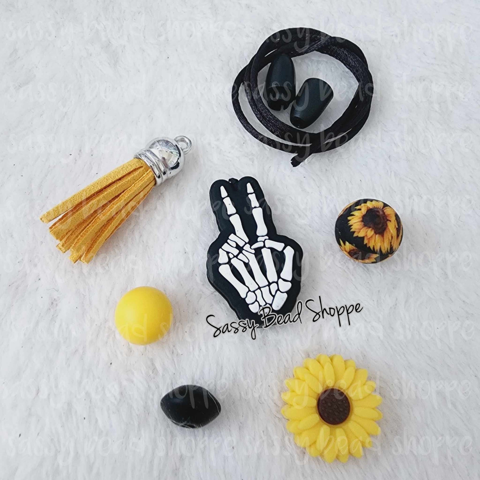 Sassy Bead Shoppe Sunflower Vibes Car Charm What you will receive in your kit