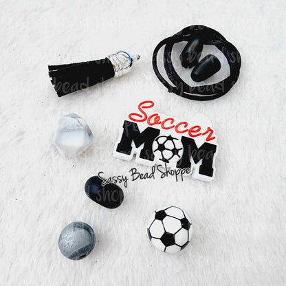 Sassy Bead Shoppe Soccer Sports Mom Car Charm What you will receive in your kit