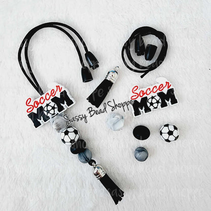 Sassy Bead Shoppe Soccer Sports Mom Car Charm