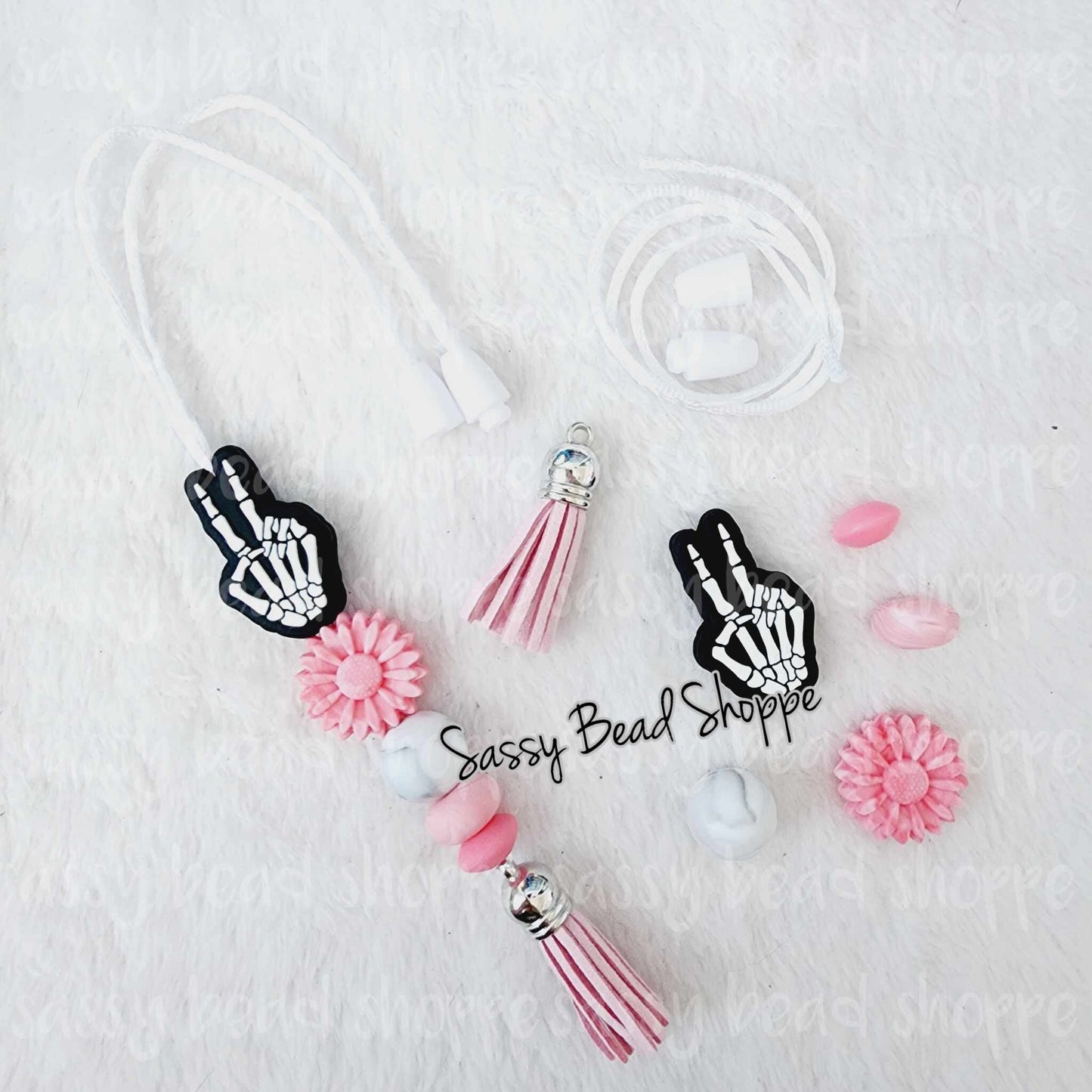 Sassy Bead Shoppe Pink Vibes Car Charm