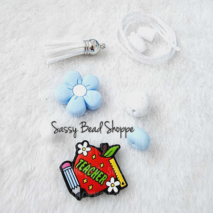 Sassy Bead Shoppe Groovy Teacher Car Charm What you will receive in your kit