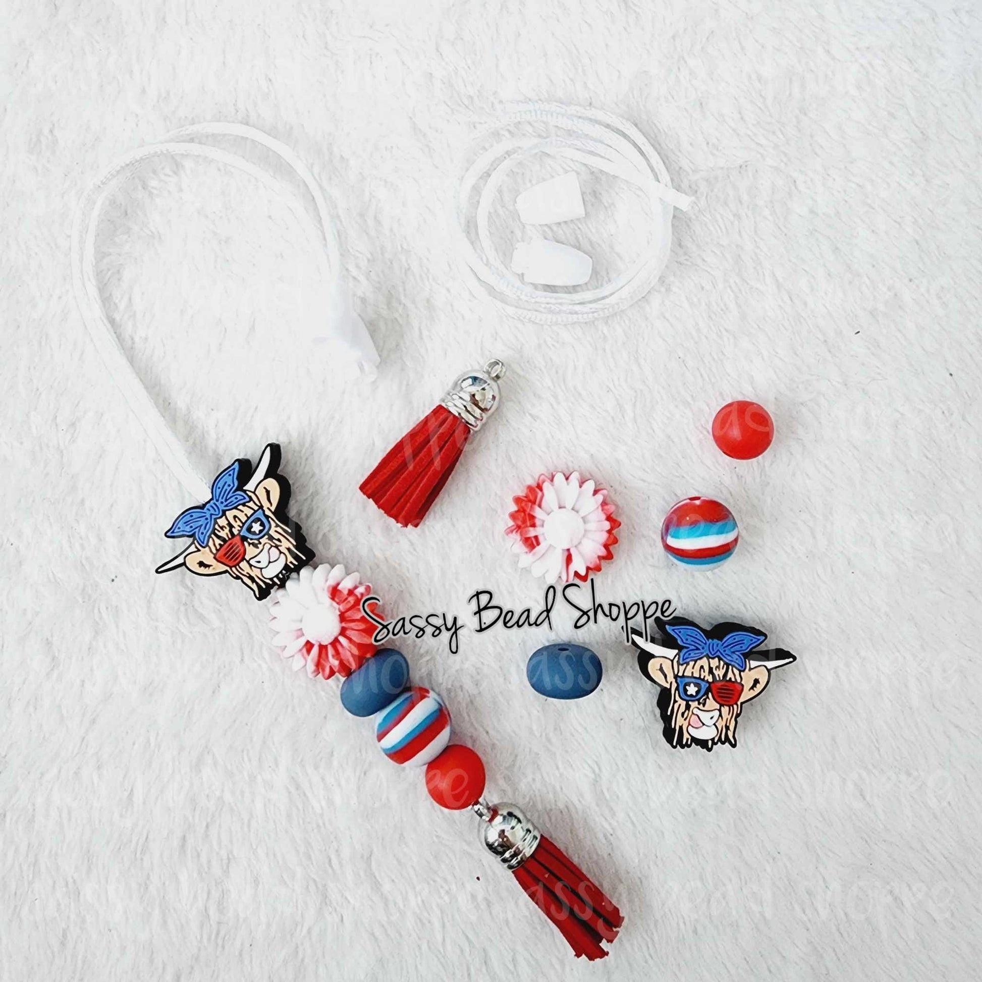 Sassy Bead Shoppe Highland USA Car Charm