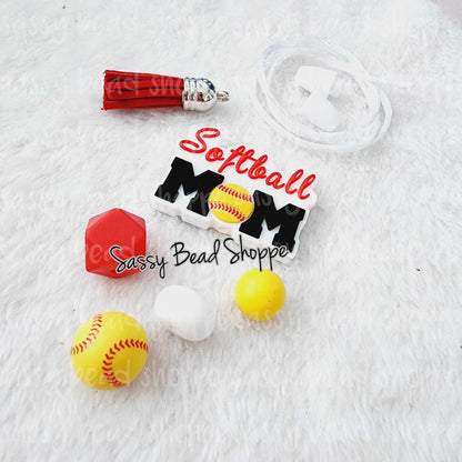Sassy Bead Shoppe Softball Sports Mom Car Charm What you will receive in your kit