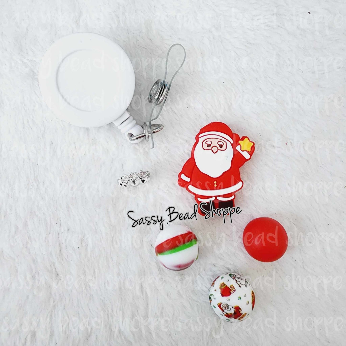 Sassy Bead Shoppe Winter Magic Badge Reel What you will receive in your kit