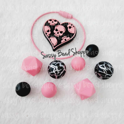 Sassy Bead Shoppe Hardcore Love Tumbler Charm What you will receive in your kit