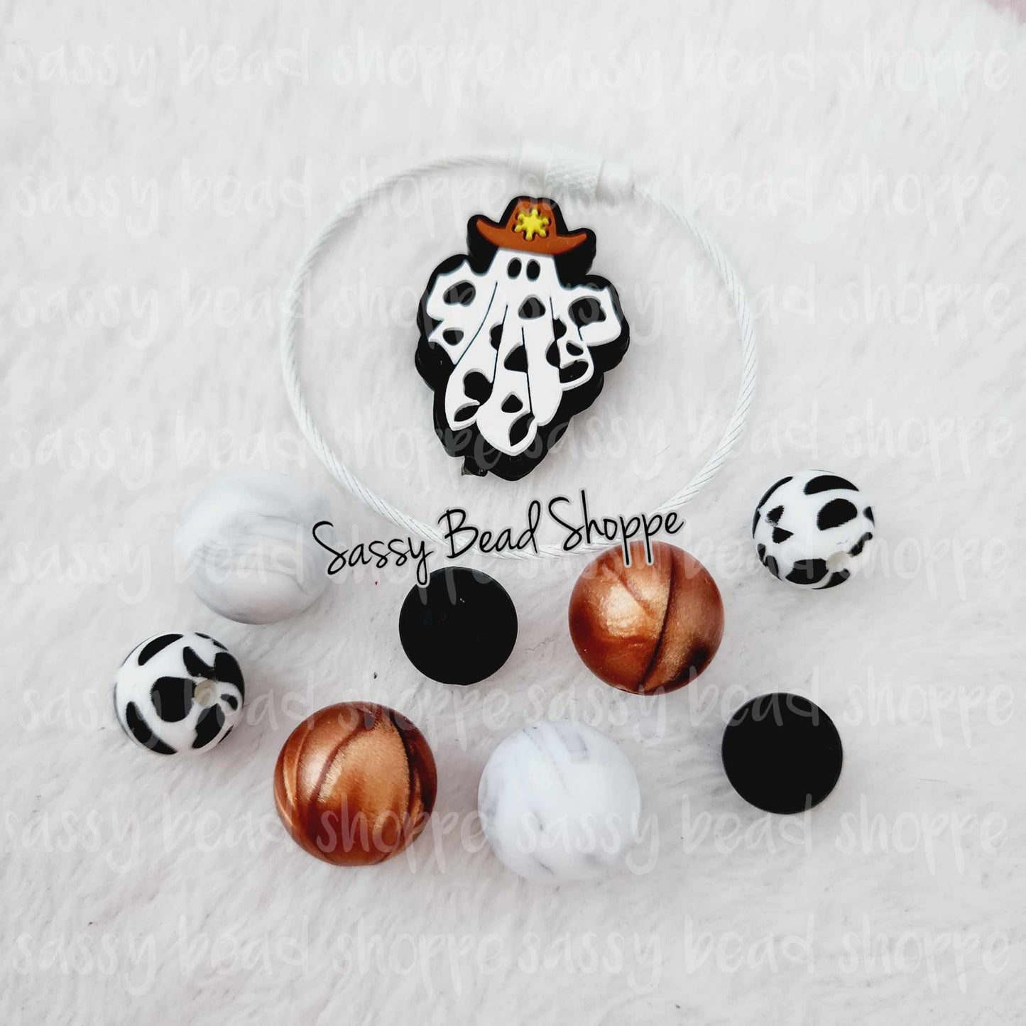 Sassy Bead Shoppe Moo Boo Tumbler Charm What you will receive in your kit