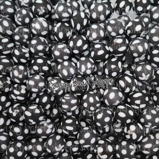 Sassy Bead Shoppe
Black Polka Dot Silicone Beads
