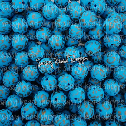 Sassy Bead Shoppe Golden Blue Silicone Beads