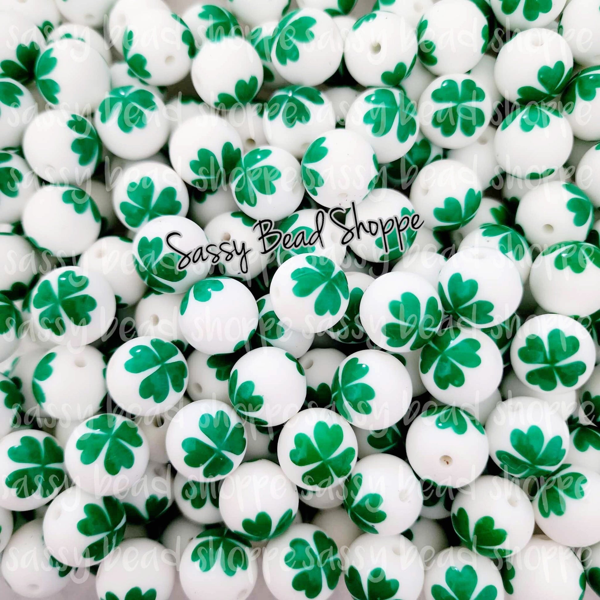 15mm Clover Silicone Beads - Sassy Bead Shoppe