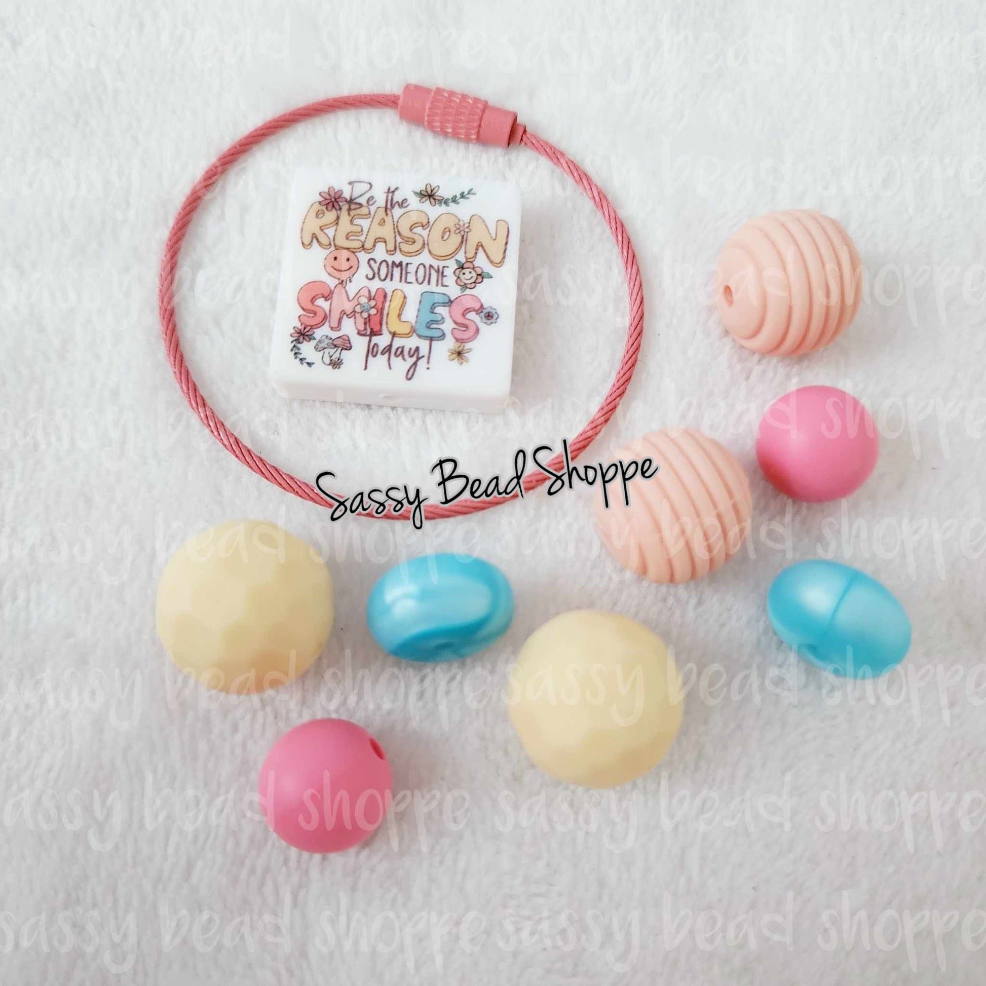 Sassy Bead Shoppe Nothing But Smilies Tumbler Charm What you will receive in your kit