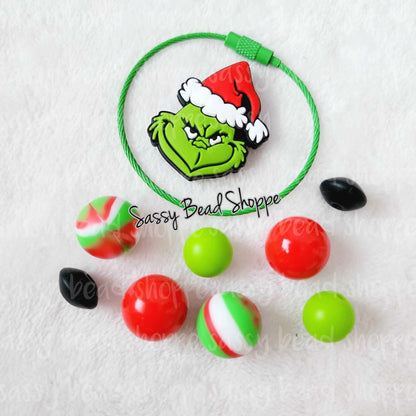 Sassy Bead Shoppe Christmas Grump Tumbler Charm What you will receive in your kit