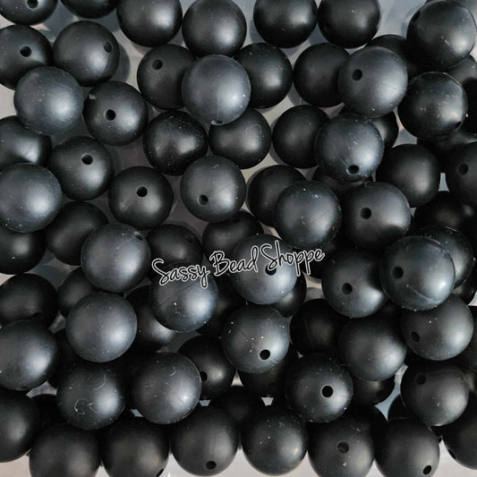 Sassy Bead Shoppe Black Silicone Beads