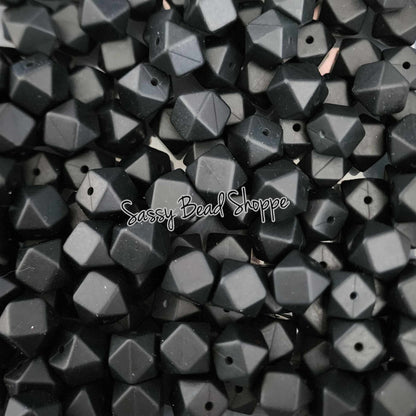 Sassy Bead Shoppe Black Hexagon Silicone Beads