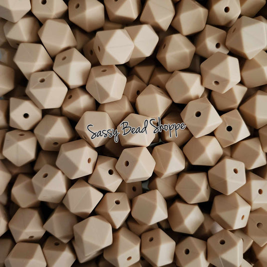 Sassy Bead Shoppe Wood Hexagon Silicone Beads