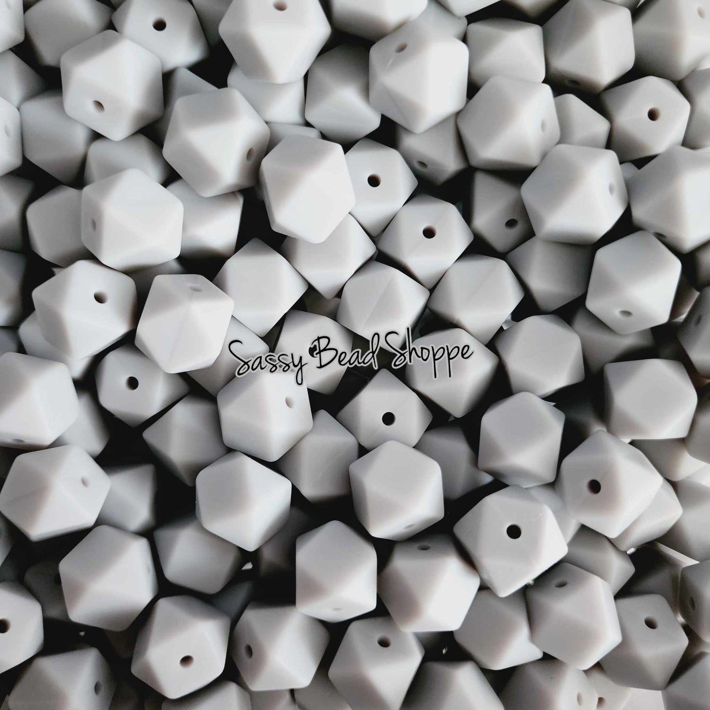 Sassy Bead Shoppe
Light Gray Hexagon Silicone Beads