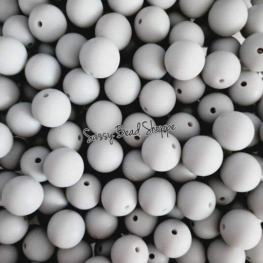 Sassy Bead Shoppe Light Gray Silicone Beads