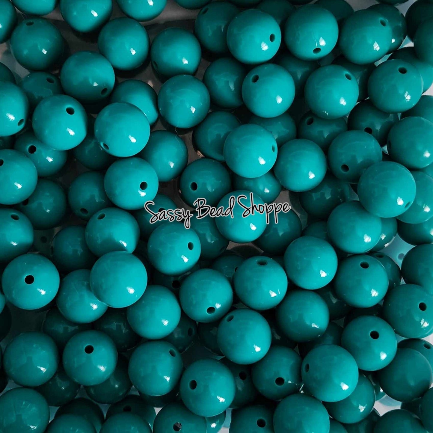 Sassy Bead Shoppe Teal Shiny Silicone Beads