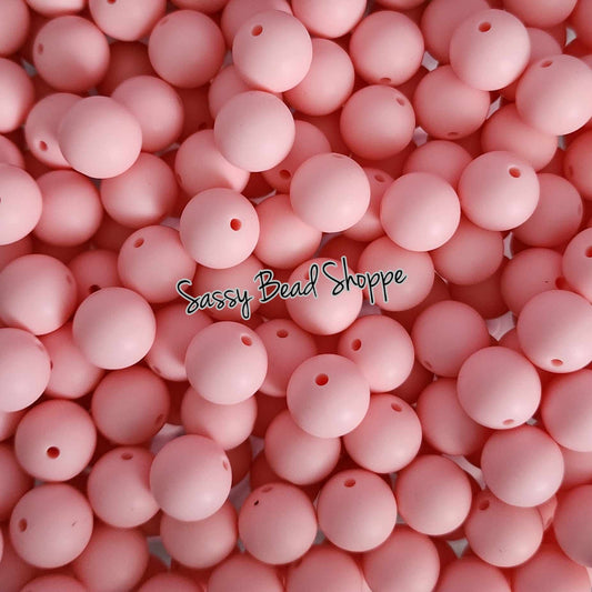 15mm Baby Pink Silicone Beads - Sassy Bead Shoppe