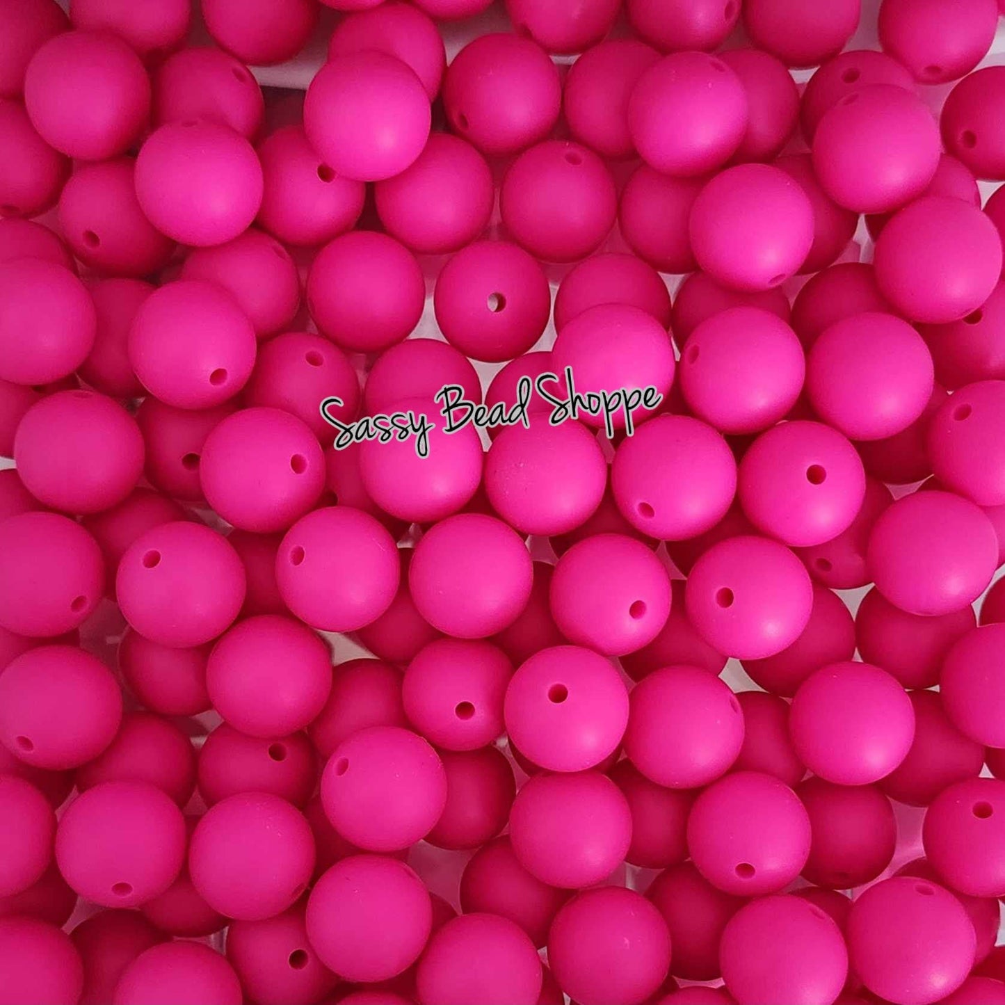 15mm Fuchsia Silicone Beads - Sassy Bead Shoppe