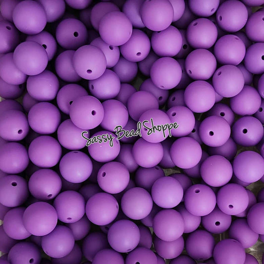 15mm Light Purple Silicone Beads - Sassy Bead Shoppe