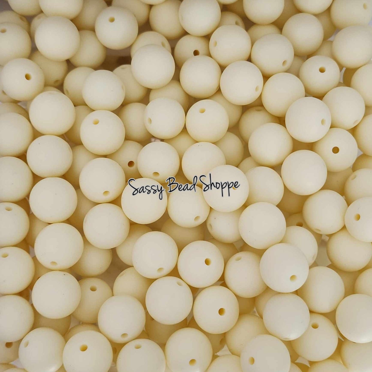 15mm Beige Yellow Silicone Beads - Sassy Bead Shoppe