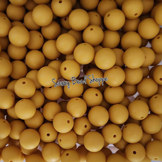 Sassy Bead Shoppe Mustard Silicone Beads