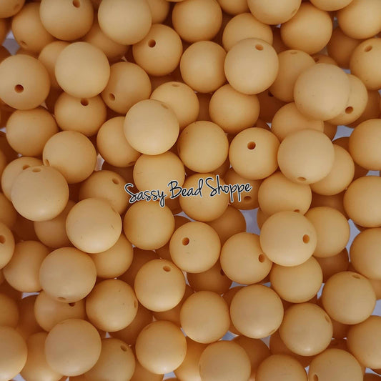 15mm Yellow Silicone Beads - Sassy Bead Shoppe