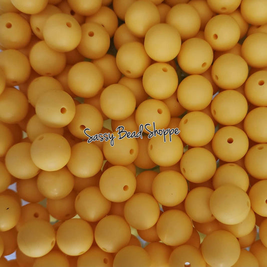 Sassy Bead Shoppe Bright Yellow Silicone Beads