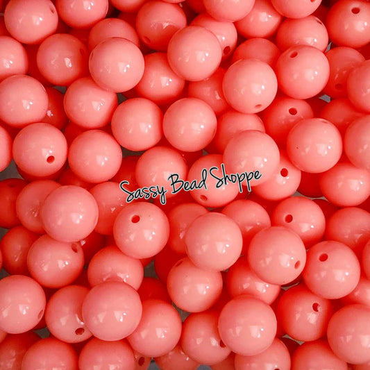 Sassy Bead Shoppe Coral Shiny Silicone Beads