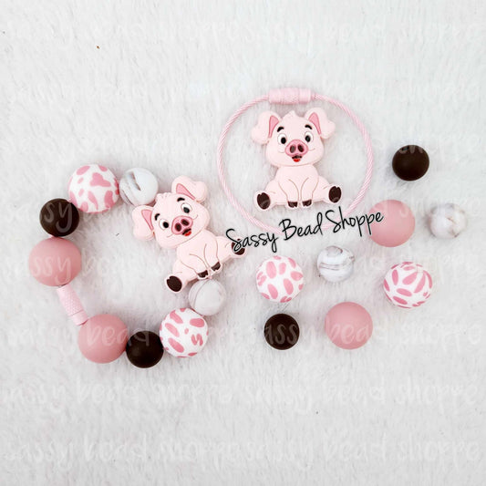 Sassy Bead Shoppe Piggy Pink Tumbler Charm