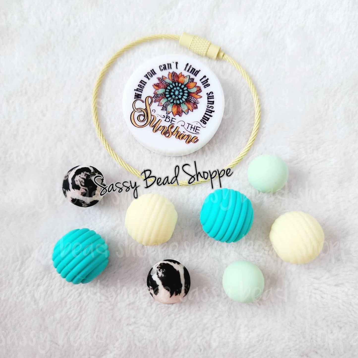 Sassy Bead Shoppe Sunshine Attitude Tumbler Charm What you will receive in your kit