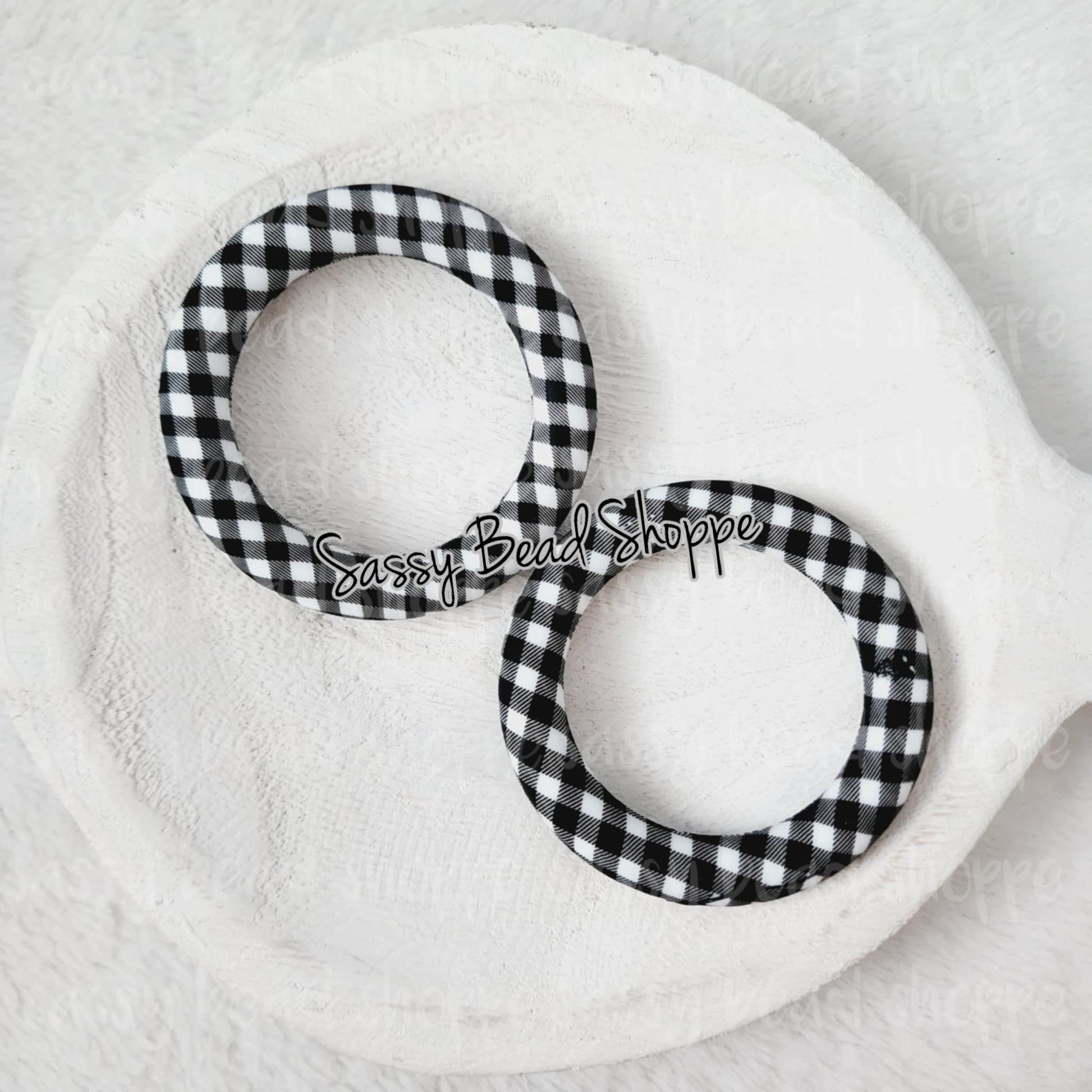 Sassy Bead Shoppe Plaid Print Silicone Ring