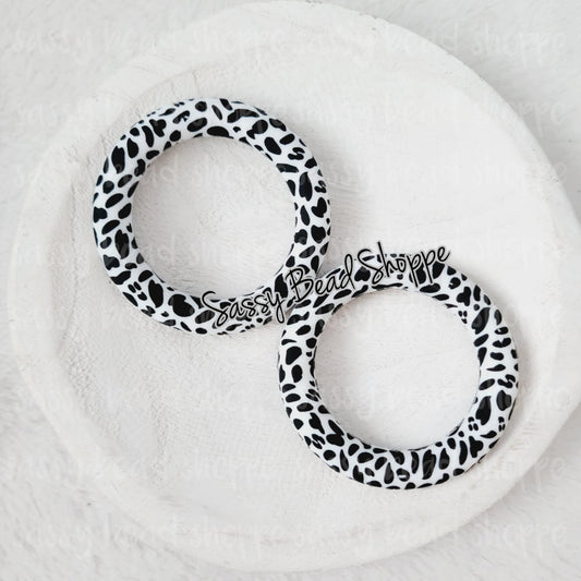 65mm Cow Print Silicone Ring - Sassy Bead Shoppe