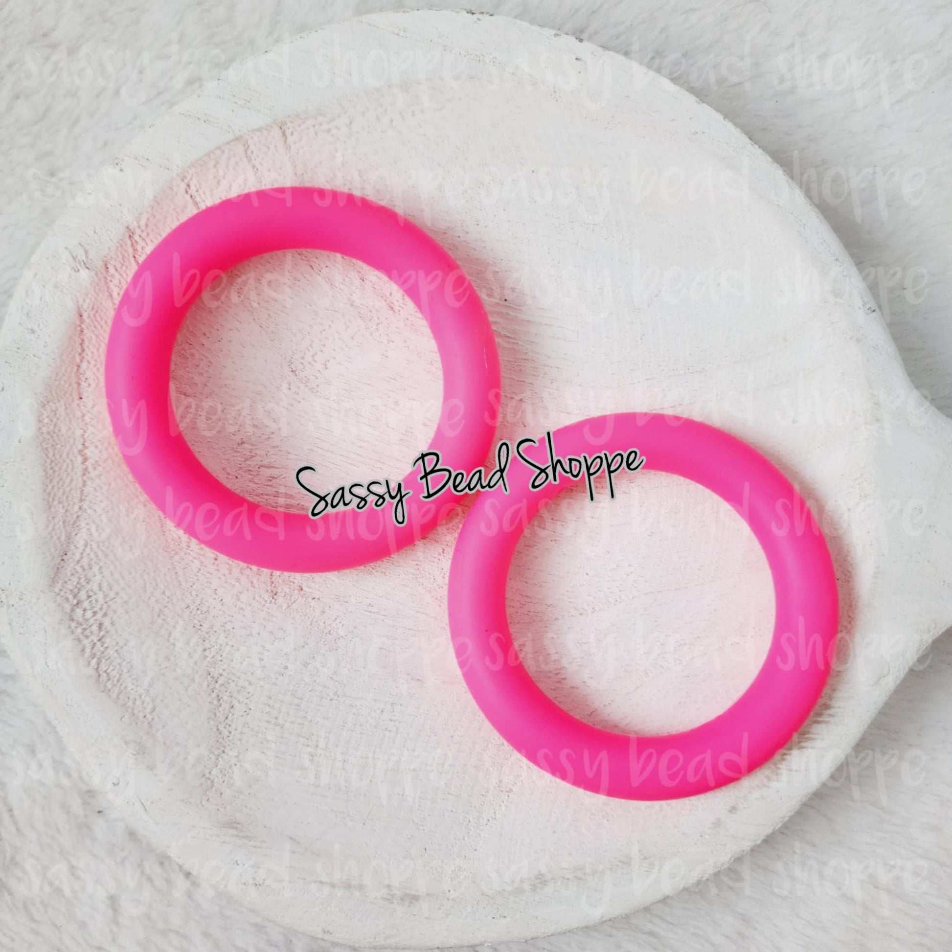 Sassy Bead Shoppe Hot Pink Silicone Ring