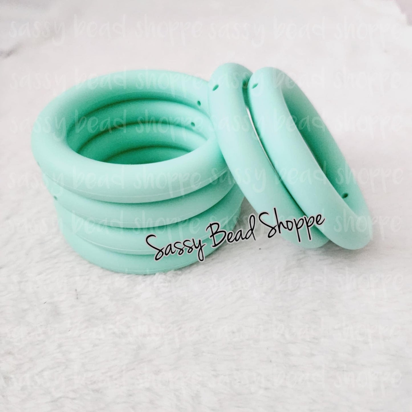 Sassy Bead Shoppe Mint Silicone Ring