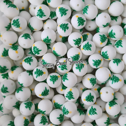 Sassy Bead Shoppe Green Tree Silicone Beads