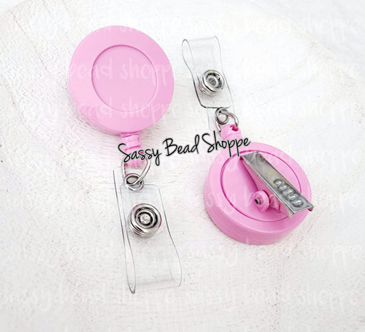 Sassy Bead Shoppe Bubblegum Pink Badge Reel