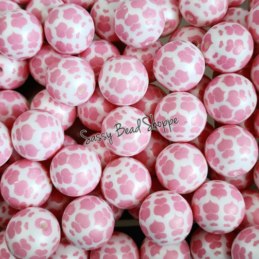 20MM Pink Bubble Hearts Chunky Bubblegum Beads, Acrylic Beads in Bulk, 20mm Bubble Gum Beads, 20mm Chunky Beads